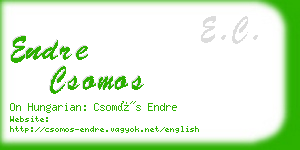 endre csomos business card
